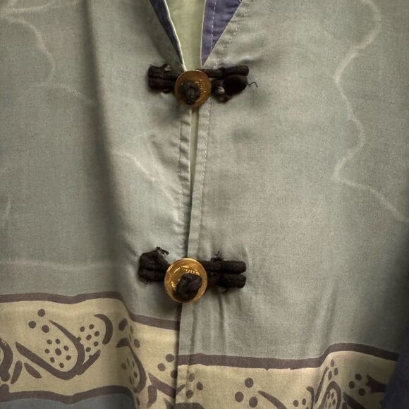 Vintage Dailey Planet Size XL Sun Kimono Style Coin Button Lightweight Jacket - Picture 3 of 12